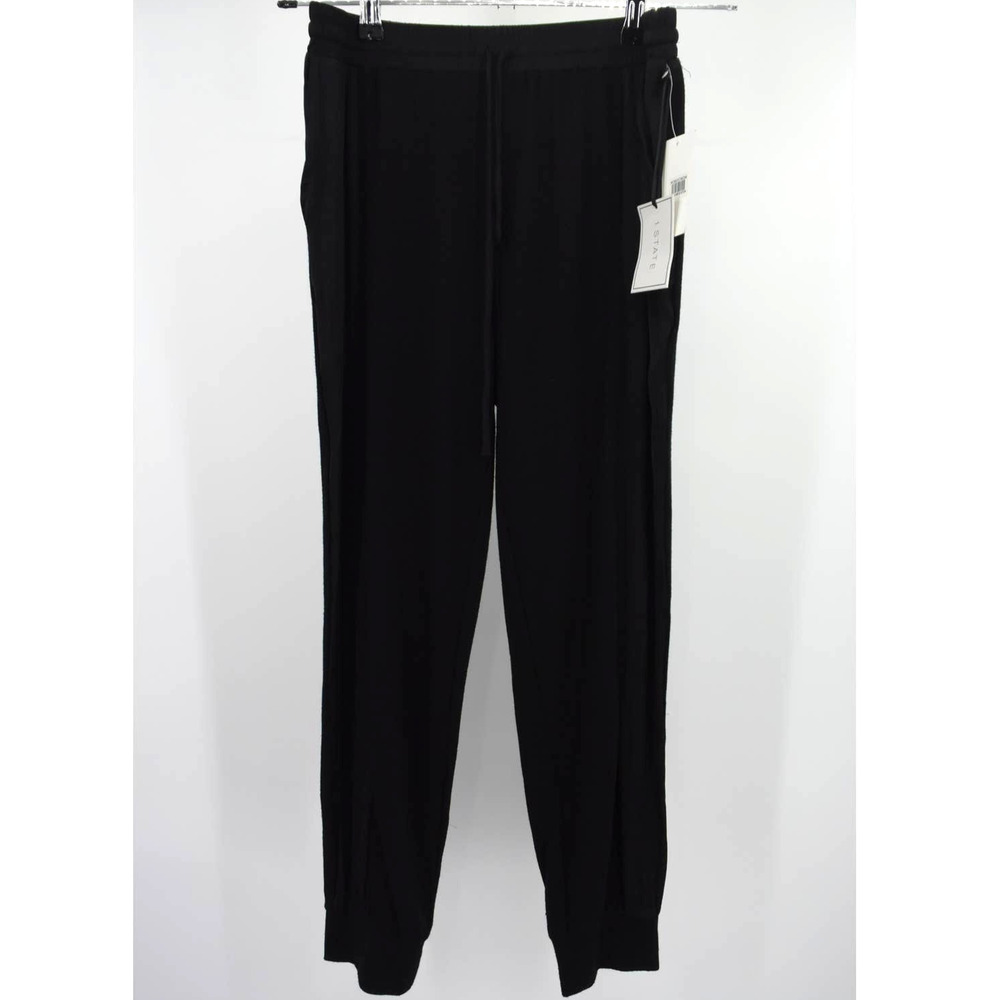 1. STATE Black Cozy Mixed Media Lightweight Jogger Pants M